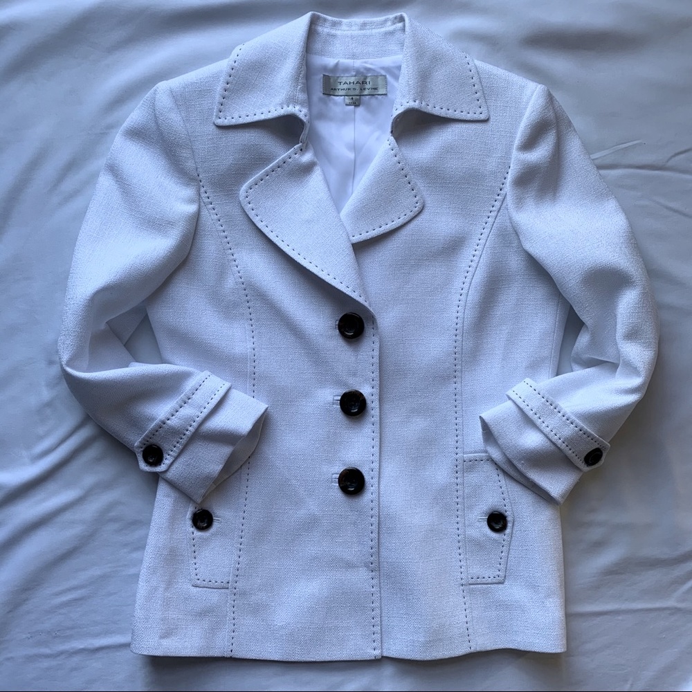 Tahari Women’s Suit Jacket Blazer White